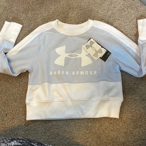 New with tags girls Under Armour loose sweatshirt. Size Youth XS